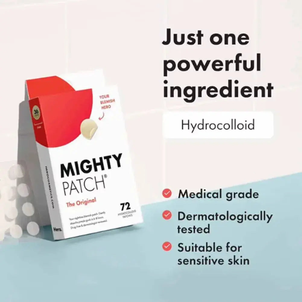 Hero Mighty Patch Hydrocolloid Acne Patches (72 Count) - BEAUXUS
