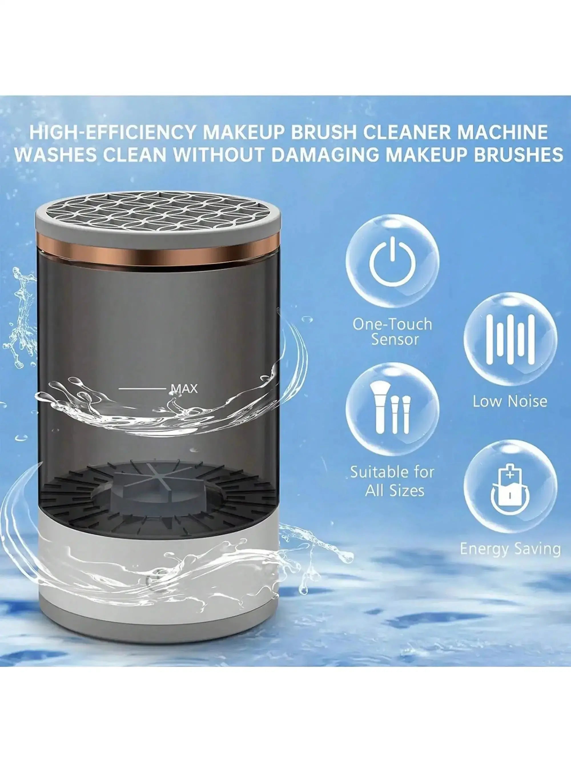 Revolutionary Electric Makeup Brush Cleaner - Effortless Cleaning for Flawless Beauty! - BEAUXUS