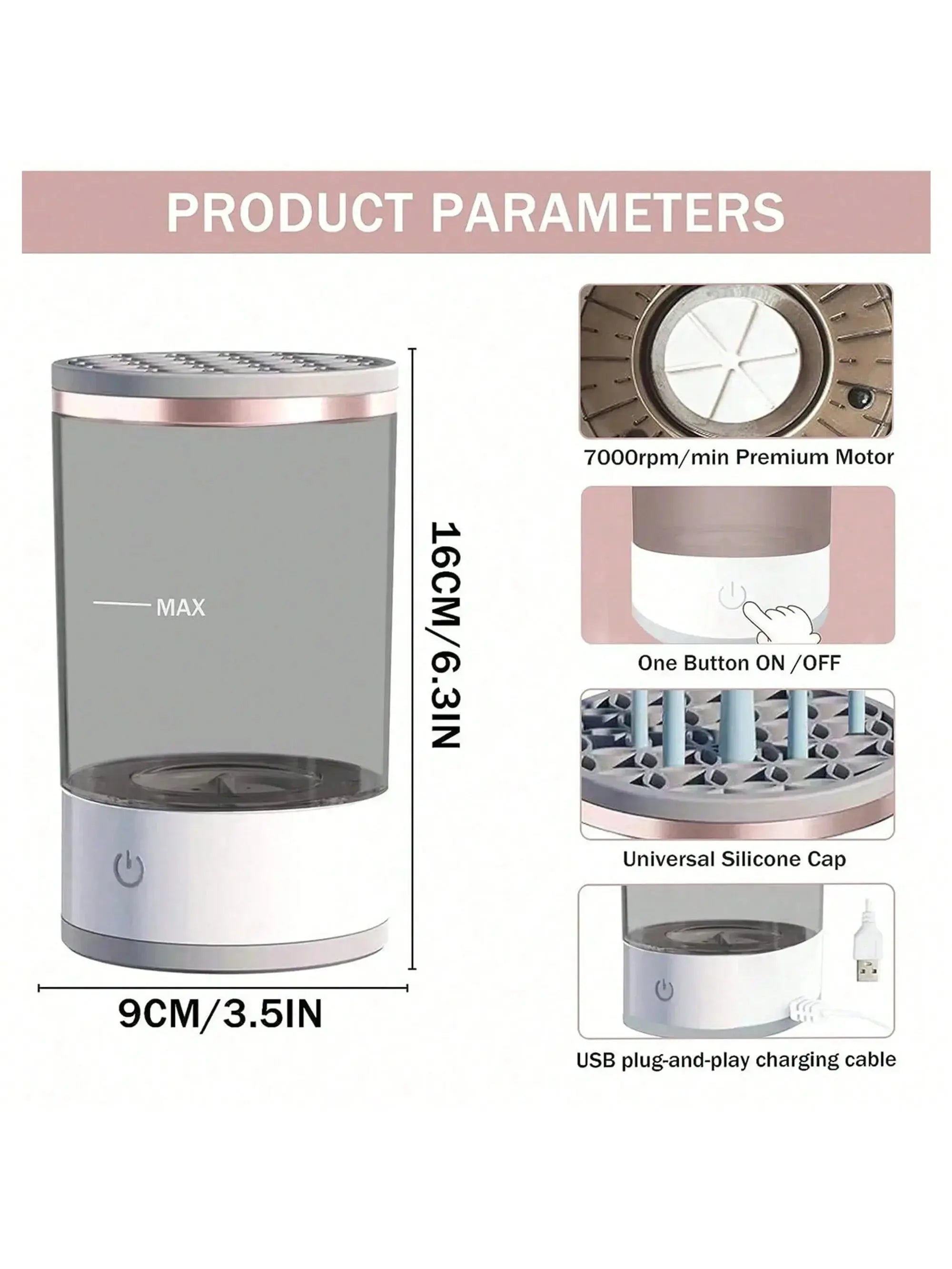 Revolutionary Electric Makeup Brush Cleaner - Effortless Cleaning for Flawless Beauty! - BEAUXUS