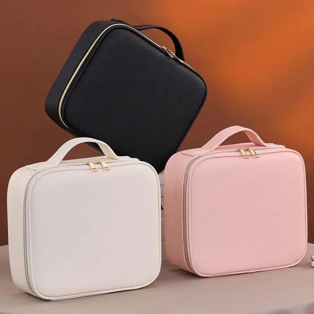 Professional Travel Makeup Bag with LED Mirror - BEAUXUS