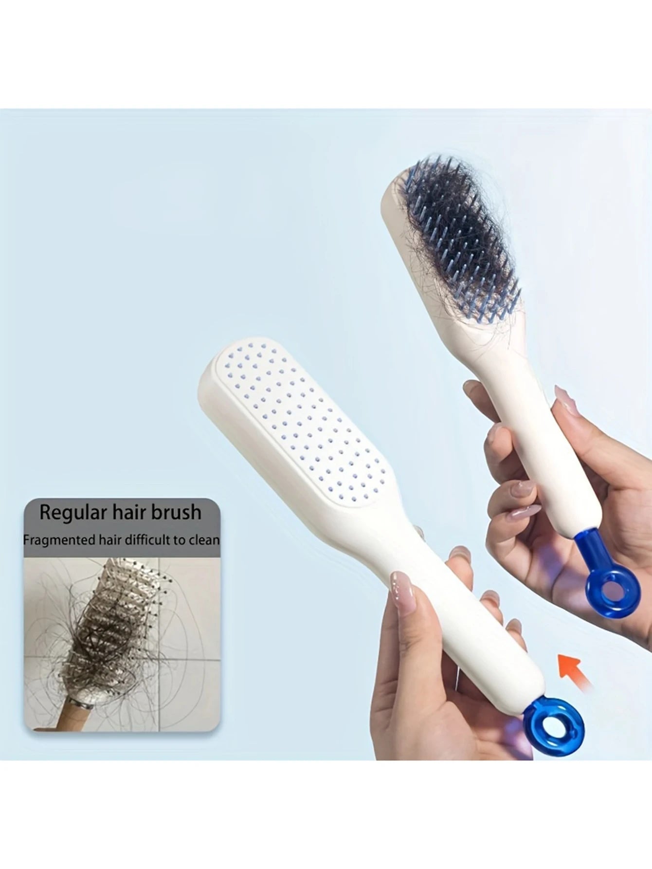 Self-Cleaning Pro Hairbrush - Retractable Anti-Static Massage Comb BEAUXUS