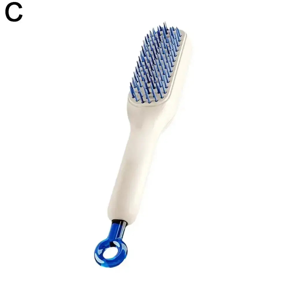 One-Click Self-Cleaning Hair Brush - BEAUXUS
