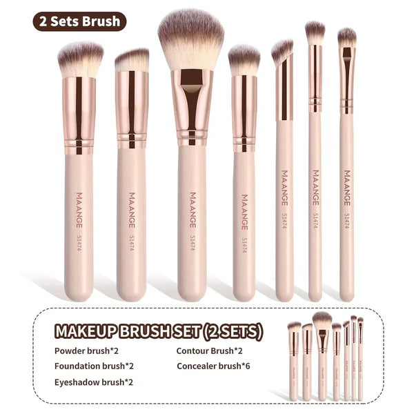 7-Piece Professional Makeup Brush Set - BEAUXUS