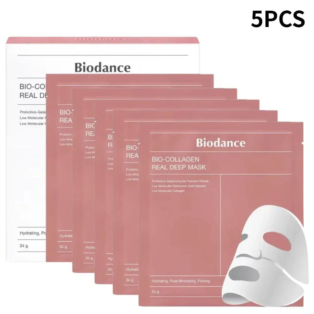 Korean Biodance Skin Care Kit - Collagen Gel Toner Pads, Bio-Collagen Real Deep Mask, Nourishing, Moisturizing, Calming, Tighten - BEAUXUS