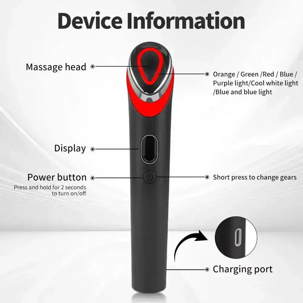 7-Color Age-R Booster Pro Facial Device - BEAUXUS