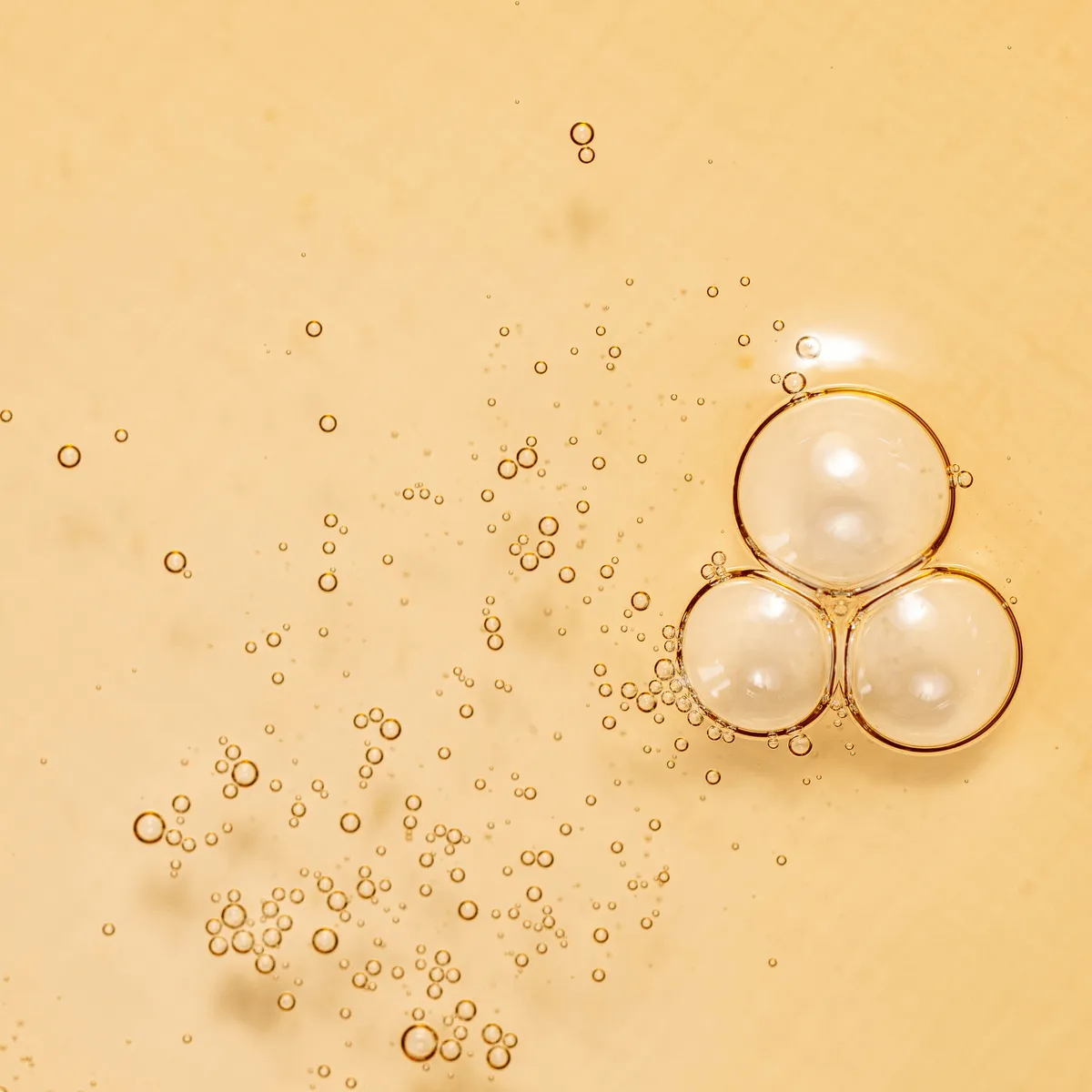 Textura de la Ginseng Essence Water con burbujas