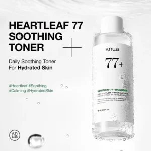 Anua Heartleaf 77 Soothing Toner, tónico calmante diario para piel hidratada