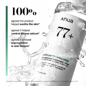 Resultados del Anua Heartleaf 77 Toner: calma la piel y controla el exceso de sebo