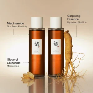 Ingredientes del Ginseng Essence Water: ginseng, niacinamida y gliceril glucósido