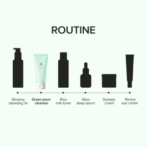 Rutina coreana de Beauty of Joseon con el Green Plum Cleanser en el paso de limpieza