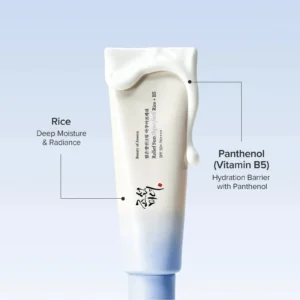 Ingredientes del Relief Sun Aqua Fresh: agua de arroz y pantenol (vitamina B5)